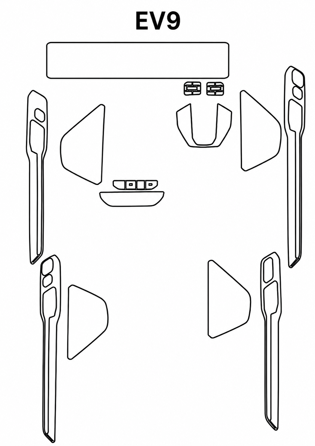 KIA EV9 Interior PreCut PPF