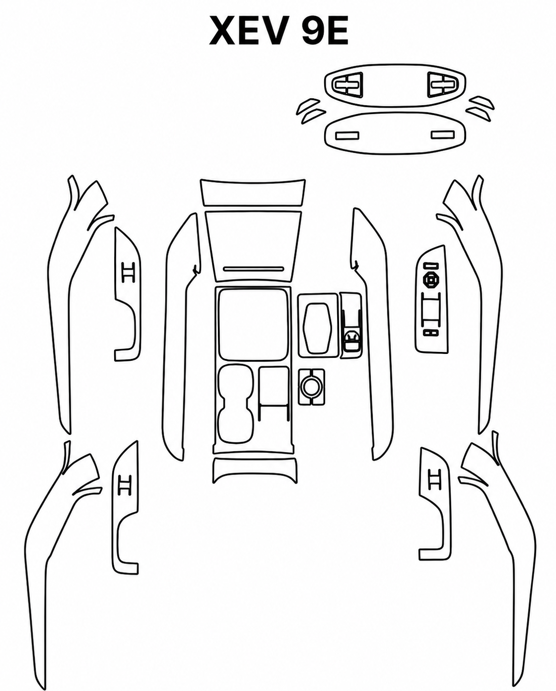 Mahindra XEV 9E Interior PreCut PPF