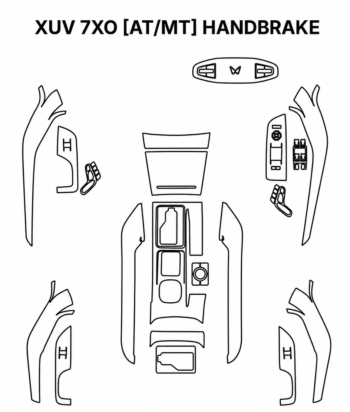 Mahindra XUV 7XO [AT/MT] Handbrake Interior PreCut PPF