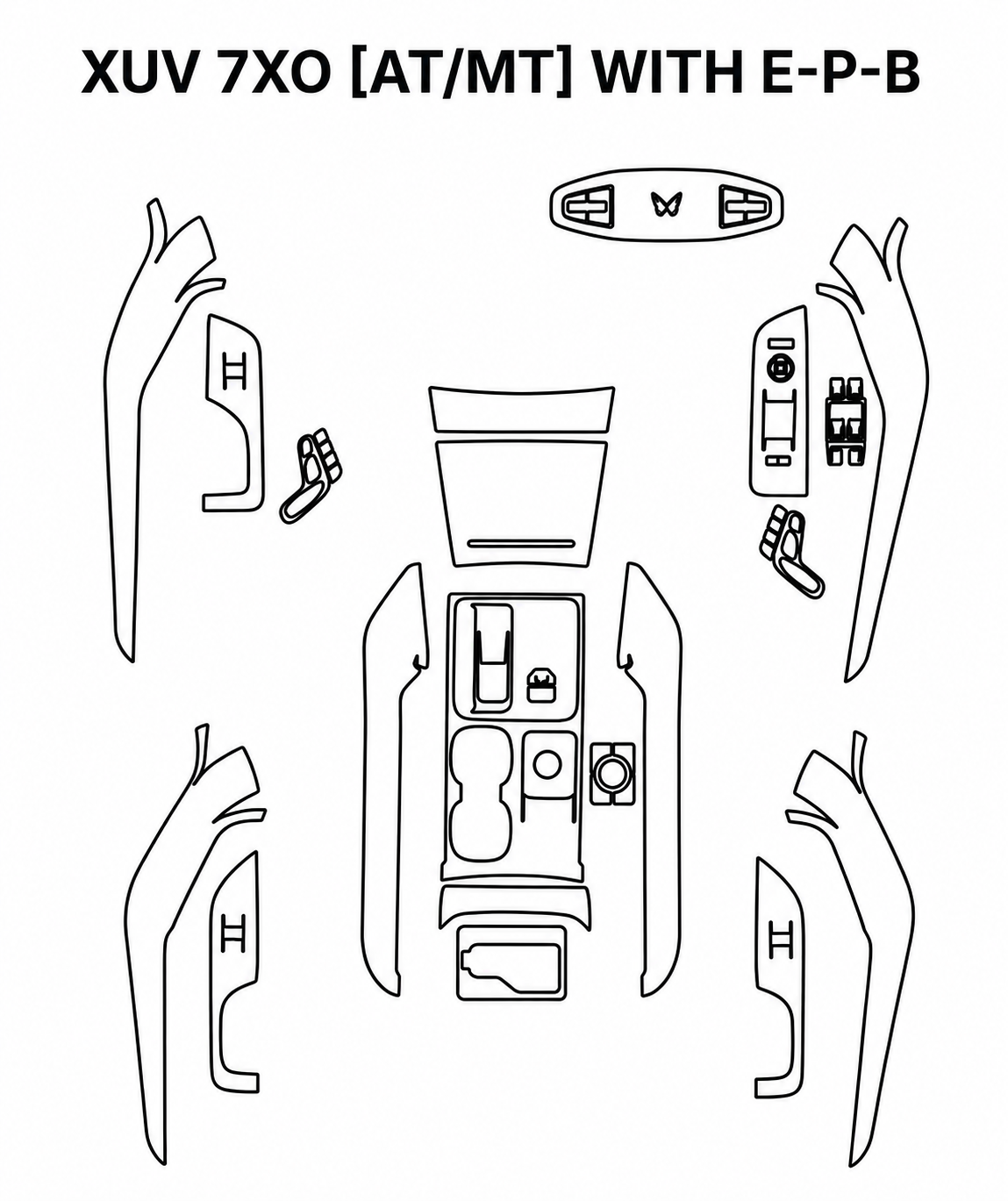 Mahindra XUV 7XO [AT/MT] E-P-B Interior PreCut PPF