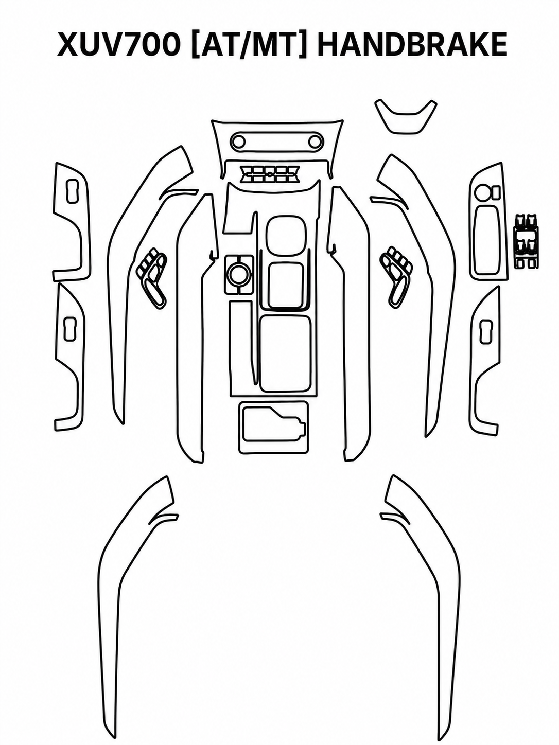 Mahindra XUV 700 [AT/MT] Handbrake Interior PreCut PPF
