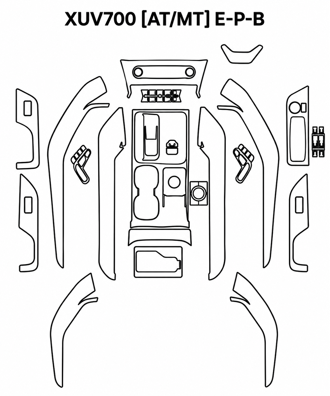 Mahindra XUV 700 [AT/MT] E-P-B Interior PreCut PPF